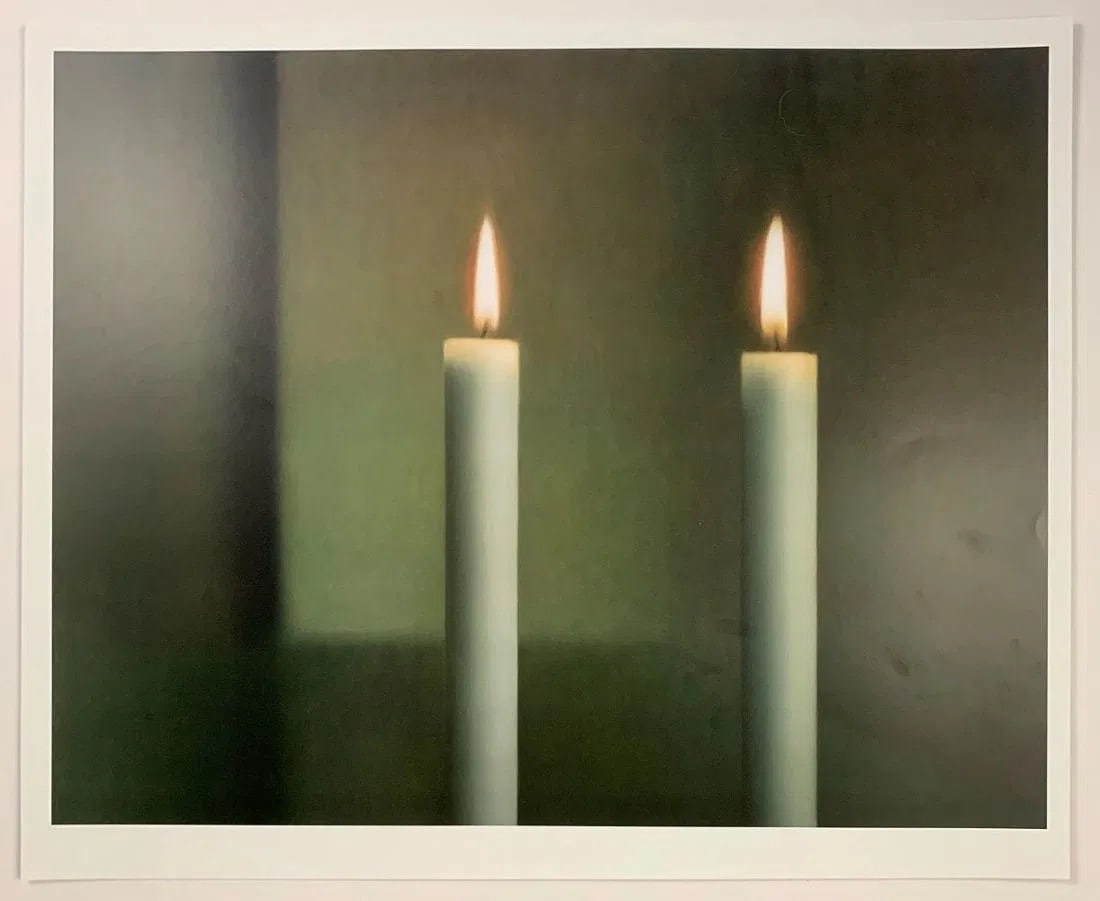 Gerhard Richter - Two Candles: GERHARD RICHTER (B. 1932) Two Candles Offset lithograph in colors 20" x 25