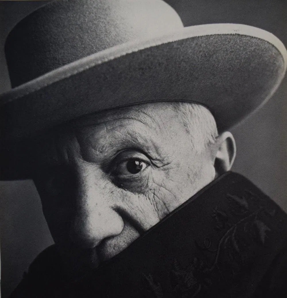 Irving Penn - Pablo Picasso, Cannes, 1957: IRVING PENN (1917-2009) Pablo Picasso, Cannes, 1957 Sheet-fed gravure, 1960 9 1/2" x 9 3/8" inches