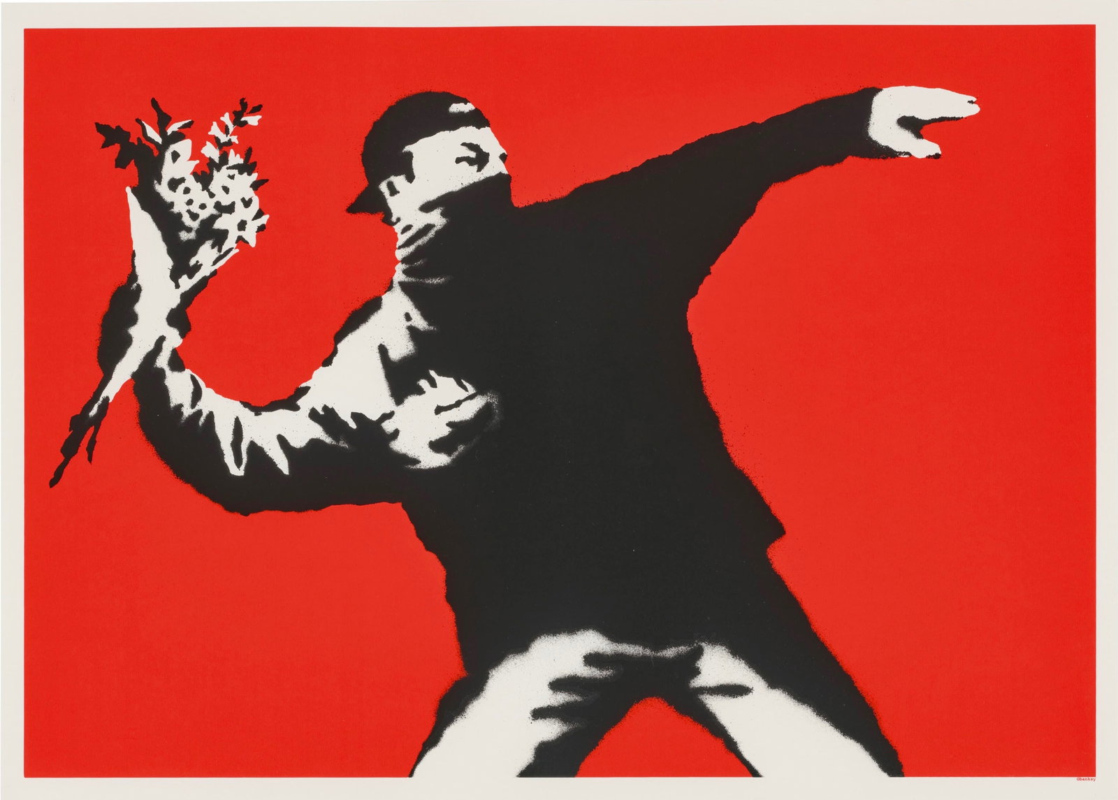 BANKSY (B. 1974) Love is in the Air (1 of 1)