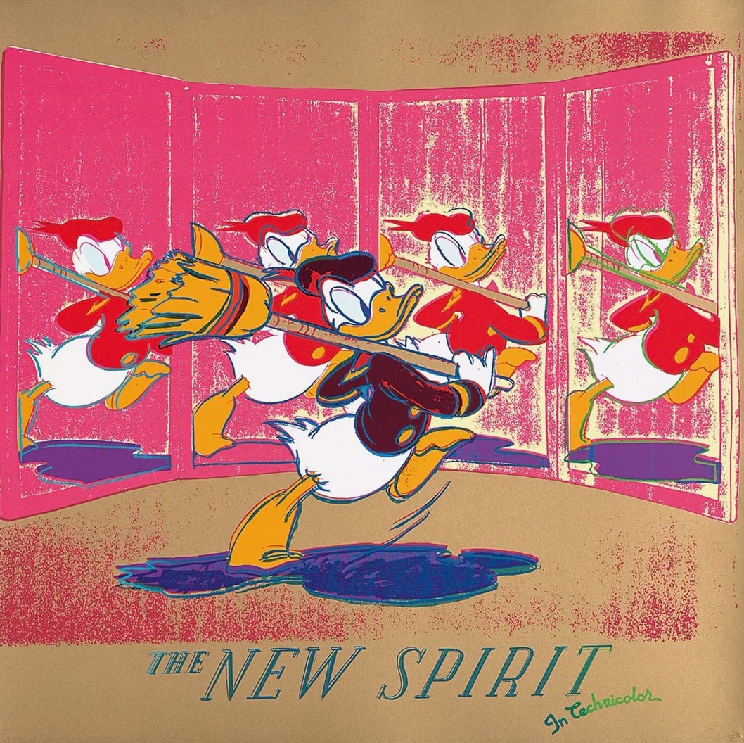 Andy Warhol from Ads Portfolio 1985, The New Spirit (Donald Duck) F&S II.357: Warhol, Andy The New Spirit (Donald Duck) from Ads Portfolio, 1985 Silkscreen, not signed and numbered, Paper size 38 x 38 inch