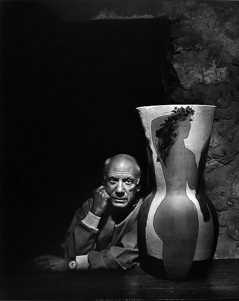 Original Pablo Picasso Photogravure by Yousuf Karsh: measures 11.75 x 9 inches,Printed Circa 1960's Karsh Studio