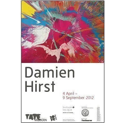 Damien Hirst exhibition offset lithograph- Spin: measures 30 x 20 inches