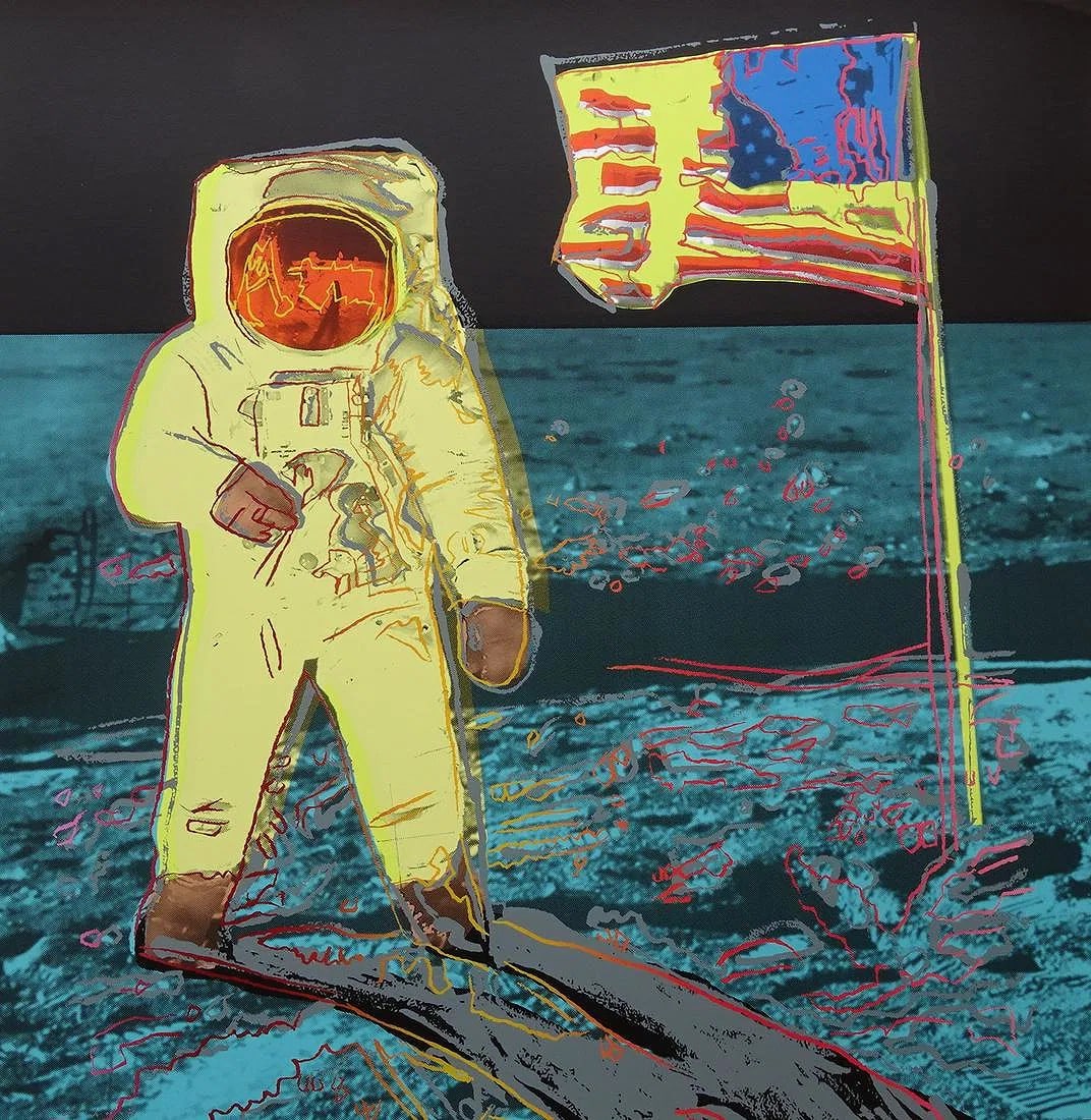 Andy Warhol, Moonwalk Yellow, 1987 screen print (1 of 2)