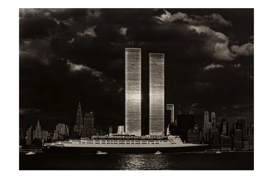 George Forss (1941-2021) QUEEN ELIZABETH II IN NEW YORK, (WITH THE TWIN TOWERS) (1 of 1)