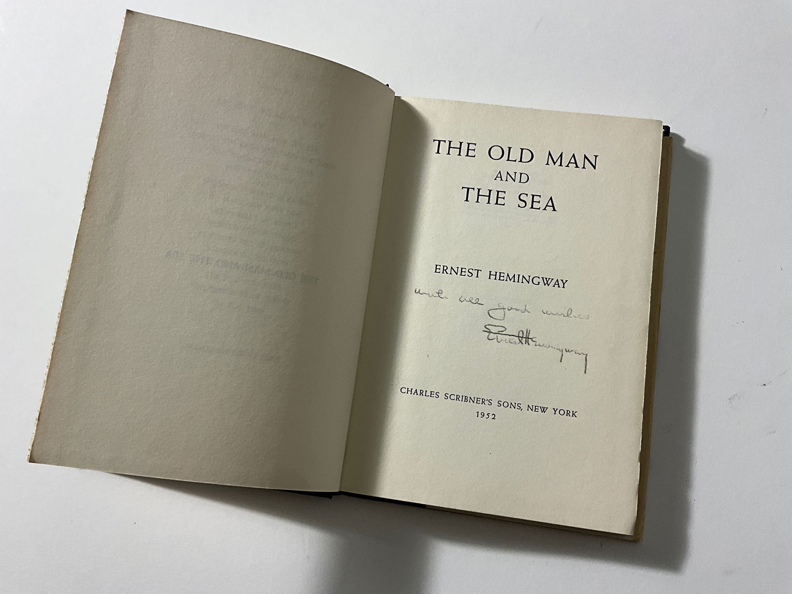 Ernest Hemingway Old man and the sea 1952 signed (1 of 4)