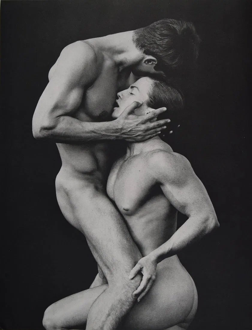 Herb Ritts - Two Male Nude: HERB RITTS (1952-2002) Two Male Nude Sheet fed gravure C. 1988 Printed in Japan 14" x 11"