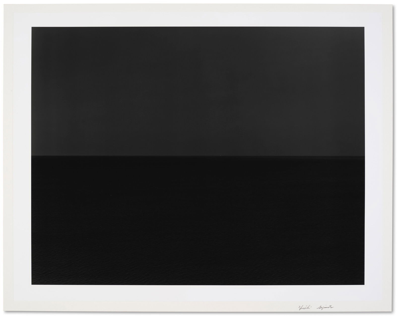 SUGIMOTO HIROSHI (B. 1948) Lake Superior, Cascade River: SUGIMOTO HIROSHI (B. 1948) Lake Superior, Cascade River Signed in the plate, measures approx 19.5 x 23.5 inches