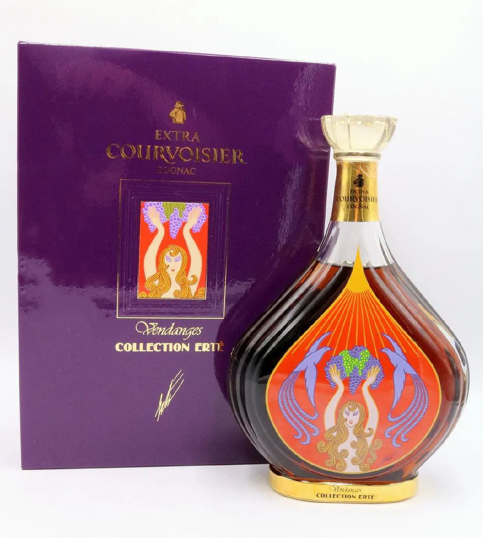 CARTIER CALIBRE DE CARTIER: Sealed Erte "Vendanges" No. 2 Courvoisier Cognac. Romain de Tirtoff (Russian/French 1892-1990)