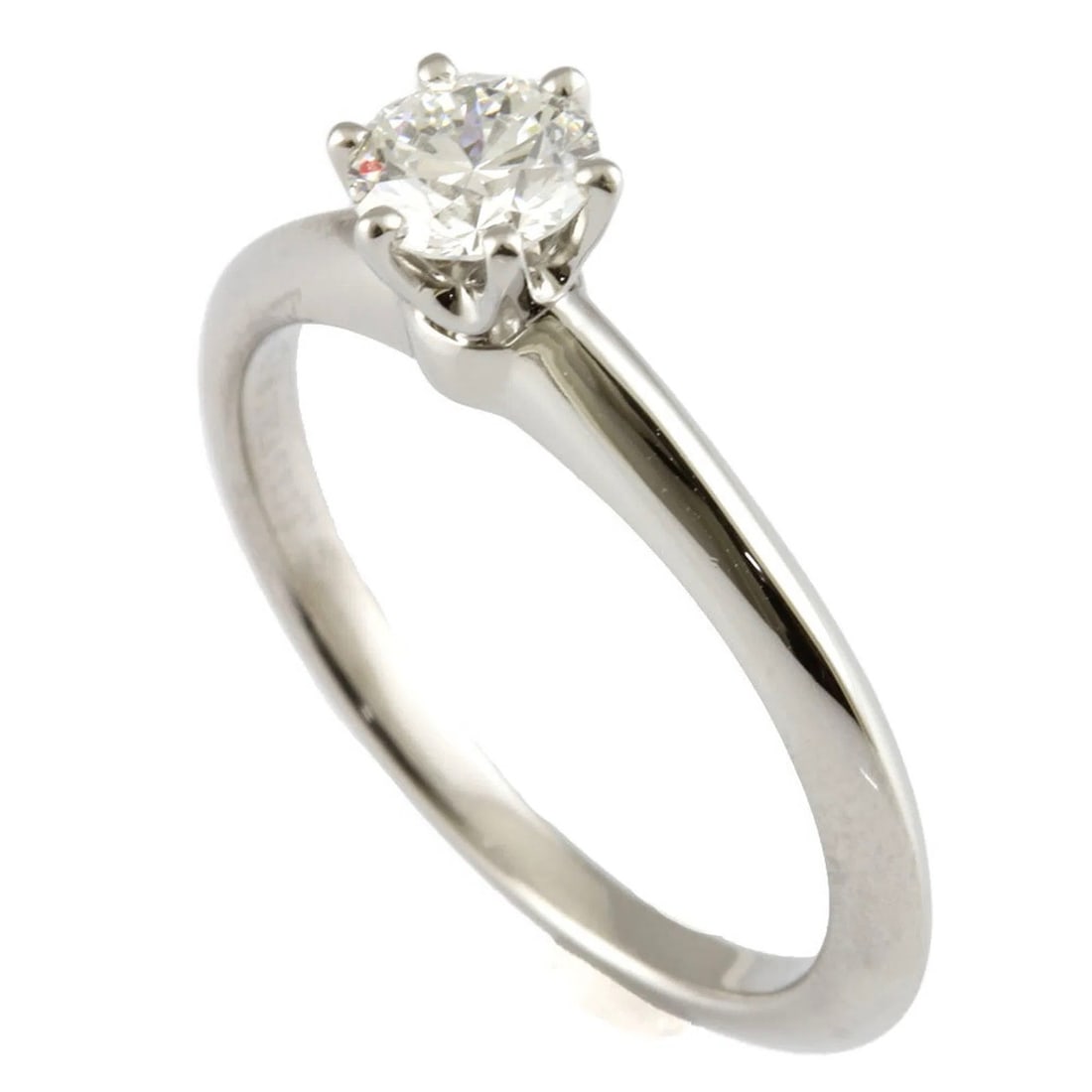 Tiffany TIFFANY & Co. Ring: Platinum 950, Diamond, (ct.): 0.54, Clarity: VVS2, US Size: 8, 0.16 oz.