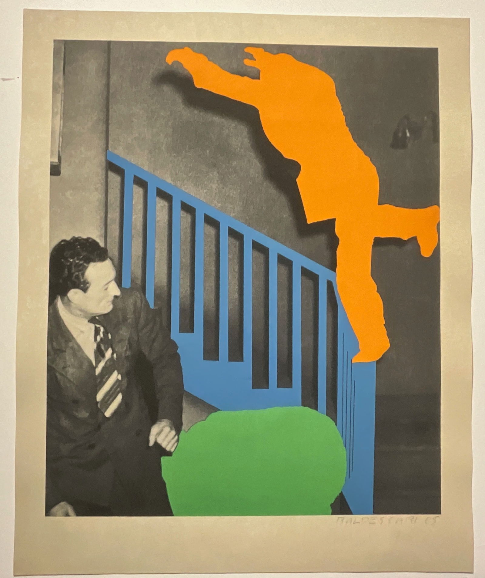 John Baldessari Two Figures: One Leaping (Orange); One Reacting (1 of 7)