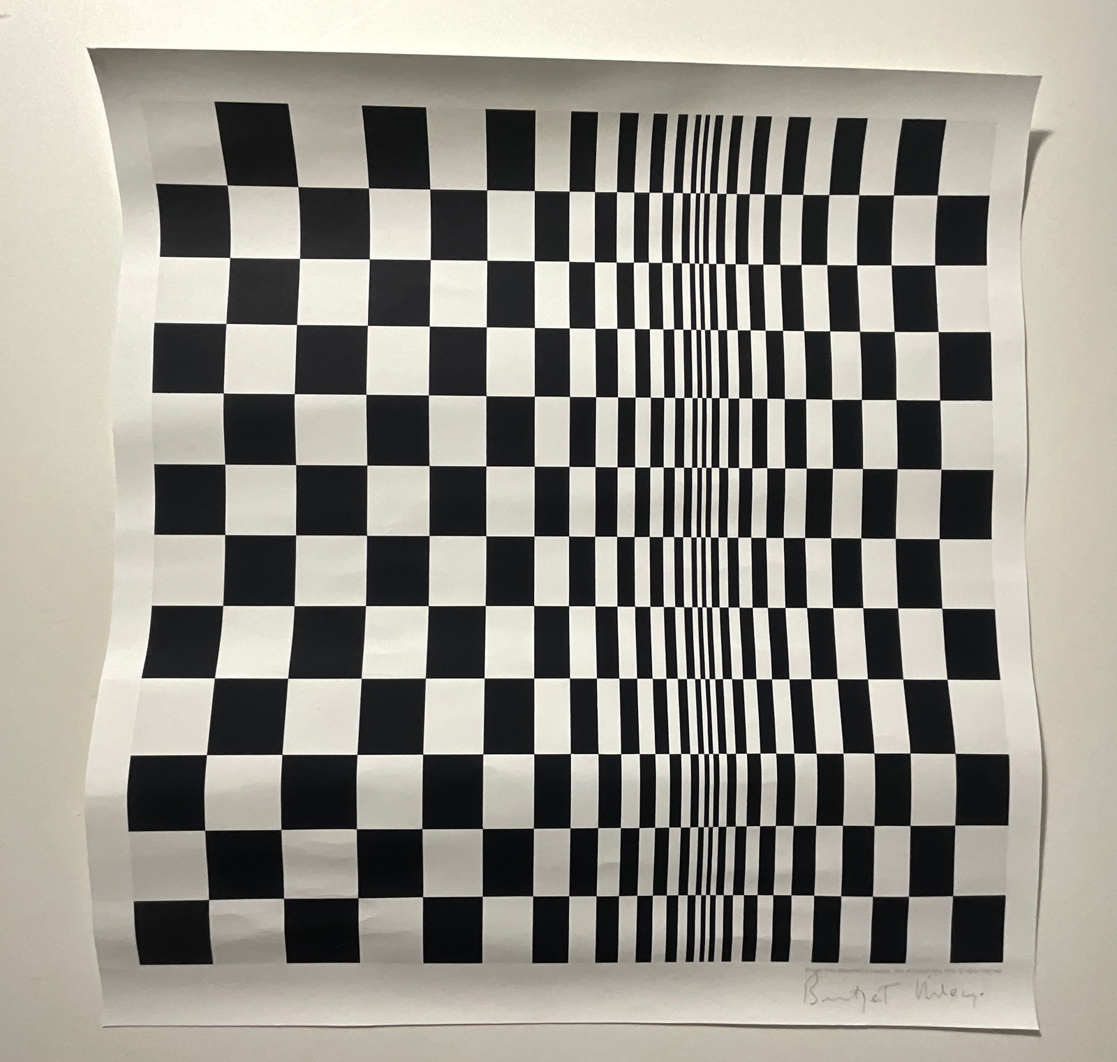 Bridget Riley Movement in Squares 1989 pencil signed (1 of 2)