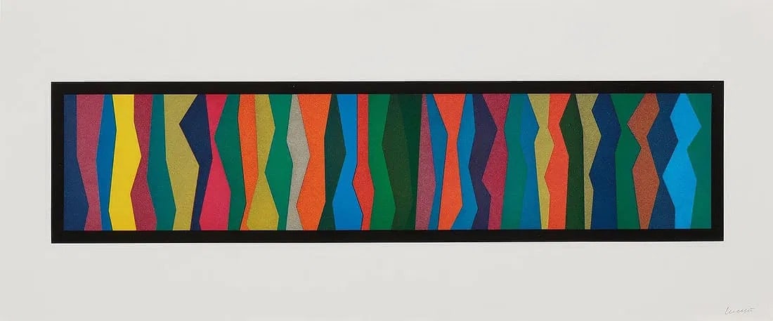SOL LEWITT Irregular Zigzag Bands print in colors (1 of 1)