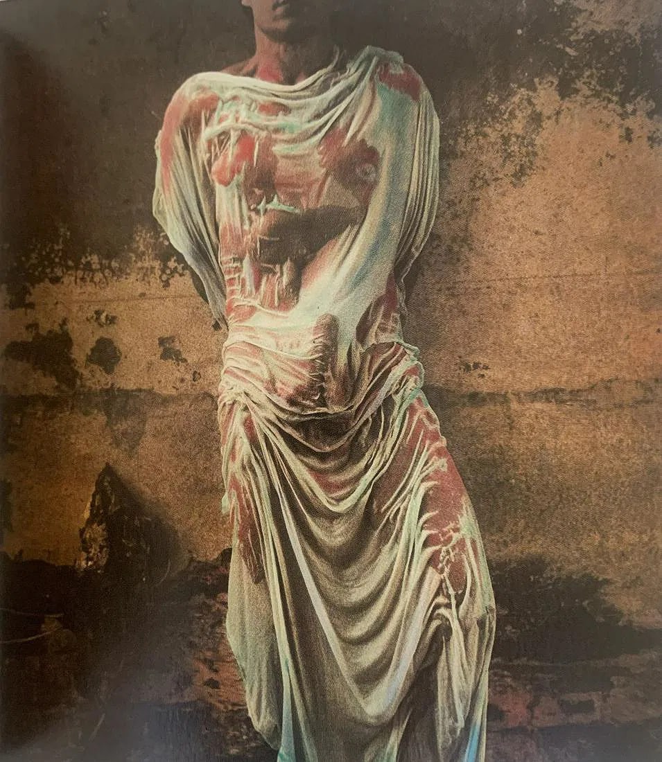 Jan Saudek - Male Nude, Photo-Litho: Jan Saudek 20th Century, Male Nude, Photo-litho, Printed circa later 20th c.5 1/4" x 4 1/2", mounted to archival board