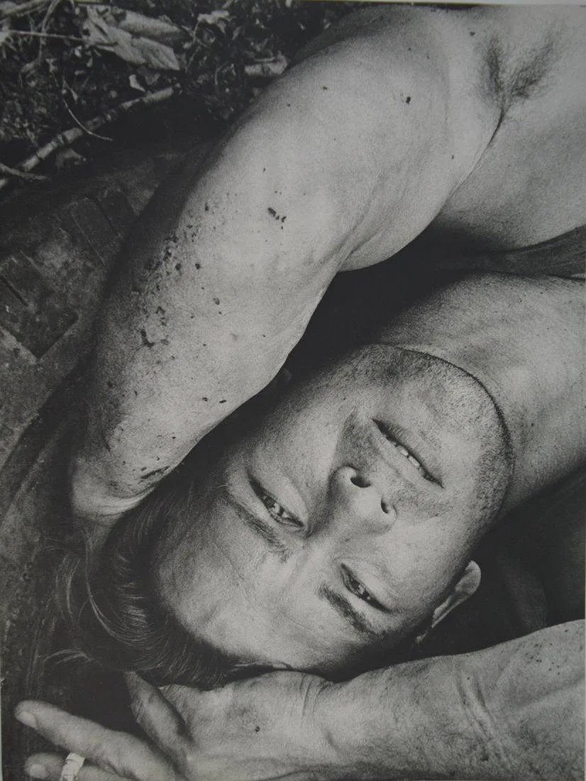 Herb Ritts - Fred with Tyres: HERB RITTS (1952-2002), Fred with Tyres, Sheet-fed gravure c. 1989, Printed in Spain 14" x 11", mounted to archival board