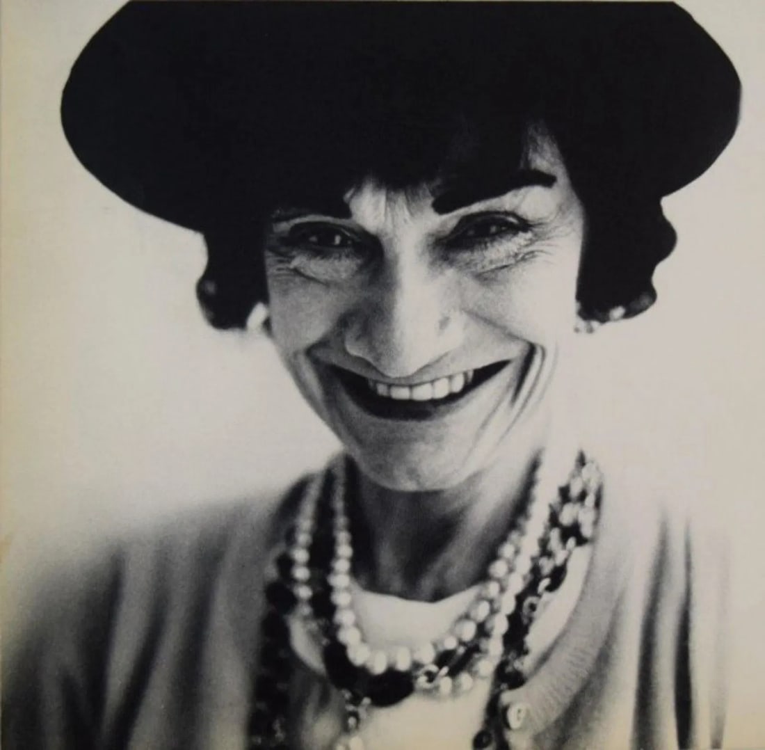 Richard Avedon - Coco Chanel, 1958: RICHARD AVEDON (1923-2004), Coco Chanel, 1958, Sheet-fed gravure, c1960's Printed in Switzerland,7" x 7", Mounted to archival board
