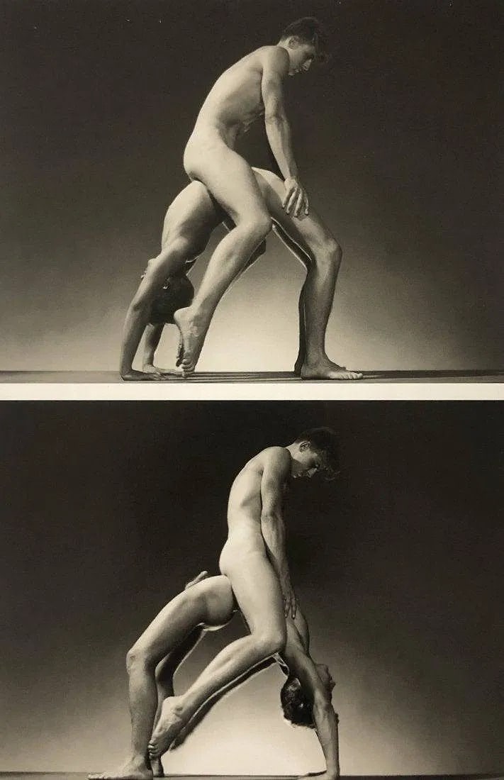 George Platt Lynes - Charles Smutney& Charles Stan,1941: GEORGE PLATT LYNES (B.1907), Charles (Tex) Smutney and Charles (Buddy) Stanley, 1941, Photo-litho, 8" x 5", Mounted to archival board