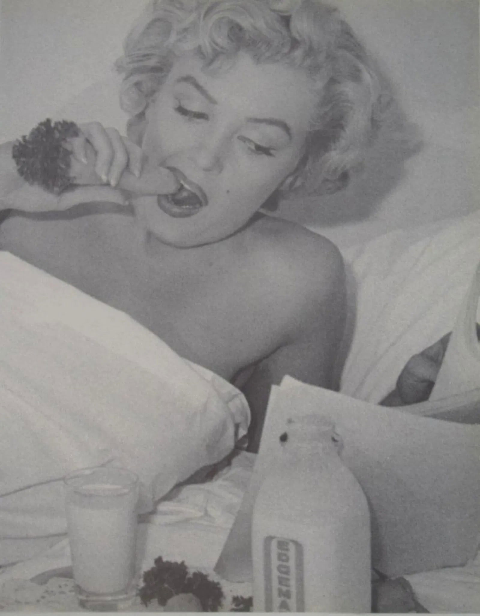 Andre de Dienes - Marilyn Monroe with Carrot: ANDRE DE DIENES(1913-1985),Marilyn Monroe with Carrot,Photogravure c.1985 Printed in America,12"x9 1/2", Mounted to archival board