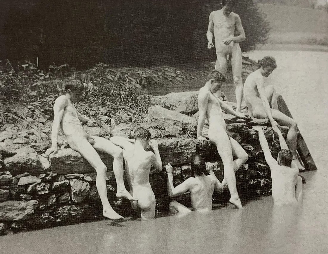 Thomas Eakins - Male Nude, Photo-Litho: Thomas Eakins, Male Nude, Photo-litho, Printed circa later 20th c., 3 5/8" x 4 3/4", Mounted to archival board