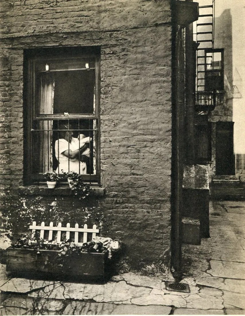 Abbot, Bernice - Washington Sq. South: Vintage Sheet-fed Gravure (1949), Hadden Craftsmen, NY. Image size 5.75" X 7.75" mounted to archival board., Mounted to archival board