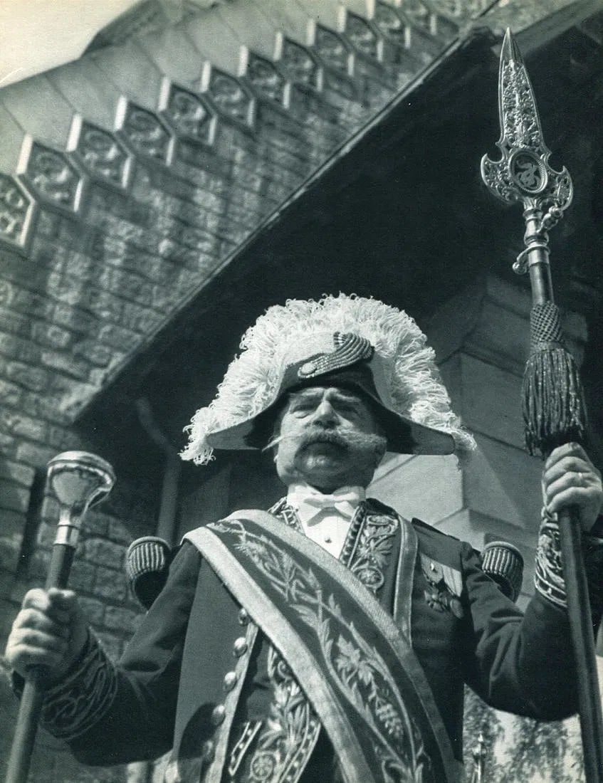 Doisneau, Robert - The Usher: Vintage Sheet-fed Gravure. A candid moment of Parisian everyday life. Image size: approx. 8" x 10"., Mounted to archival board