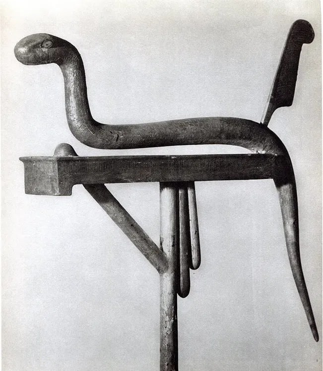 Vigneau, A. - Serpent Divin Sur Une Enseigne: Vintage Sheet-fed Gravure. A surrealist documentary study of urban signage. Image size: approx. 8.5" x 11"., Mounted to archival board