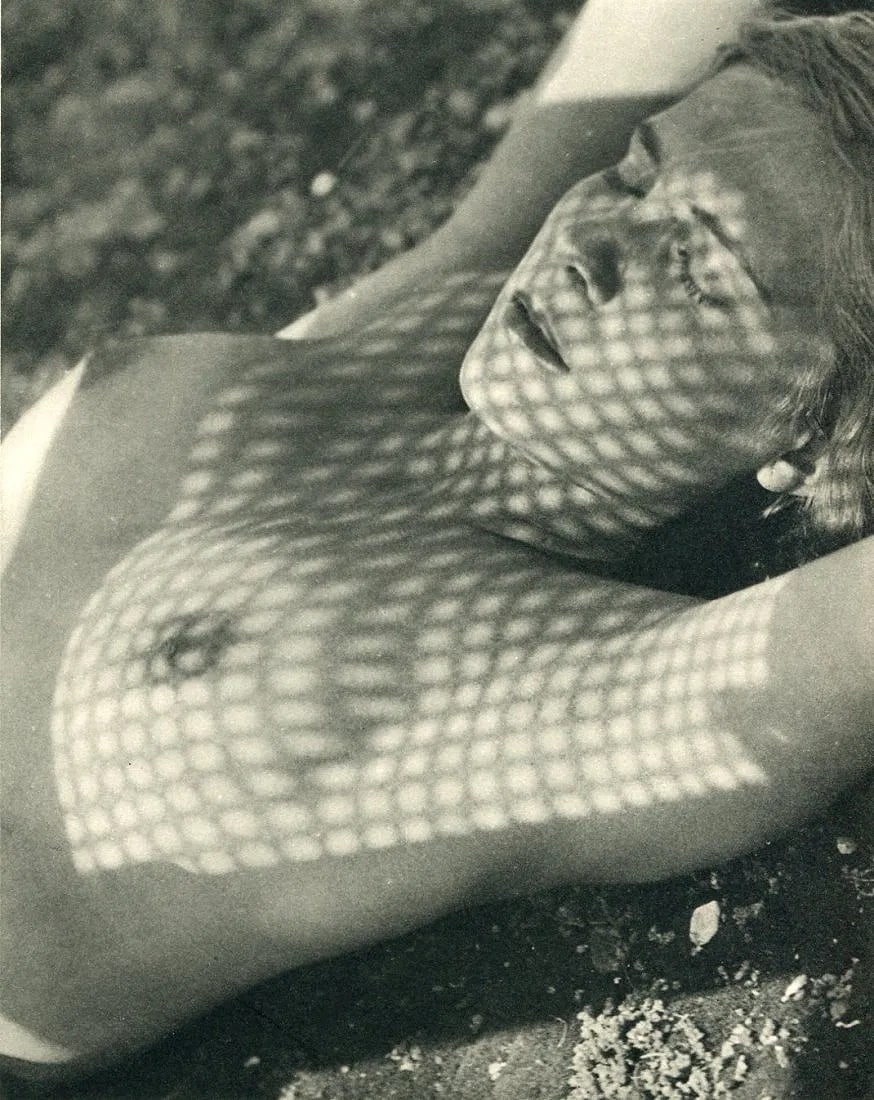 Weller, Dr Peter - Grillage: Vintage Sheet-fed Gravure. An industrial study of geometric repetition. Image size: approx. 8" x 11"., Mounted to archival board