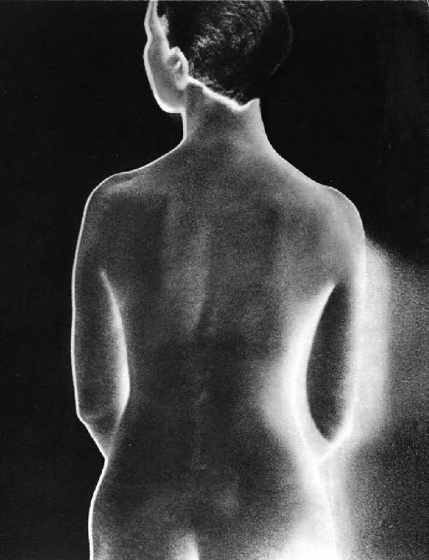 Man Ray - Solarized Nude: 1934 Sheet-fed Gravure. Iconic solarization technique from the "Man Ray Photographs" folio. Image size: approx. 8.5" x 11"., Mounted to archival board