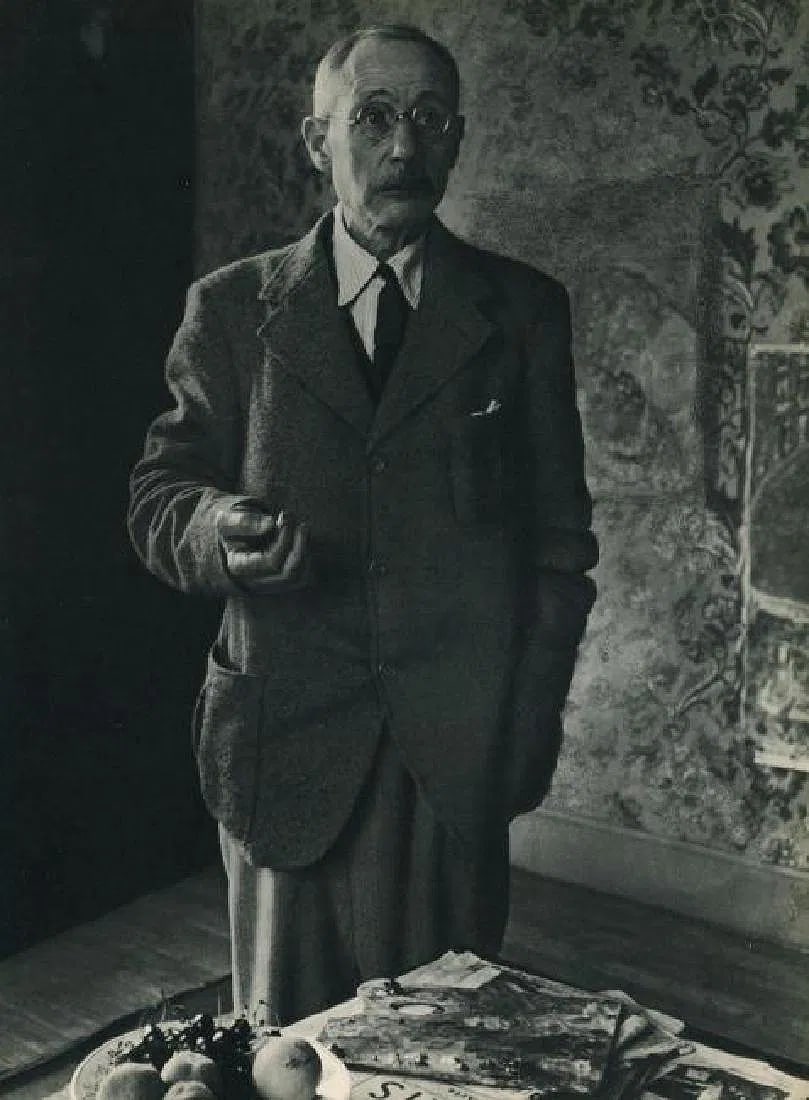 Rogi Andre - Pierre Bonnard: Vintage Sheet-fed Gravure. Intimate portrait of the famous painter. Image size: approx. 8" x 10.5"., Mounted to archival board