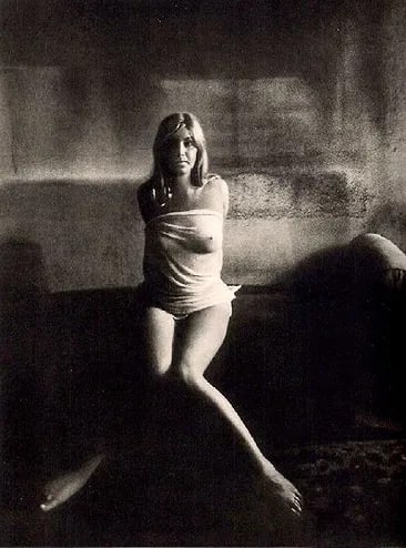 Karin Szekessy - See-Through: Vintage Sheet-fed Gravure. Soft-focus, ethereal study of light and transparency. Image size: approx. 9" x 11.5"., Mounted to archival board