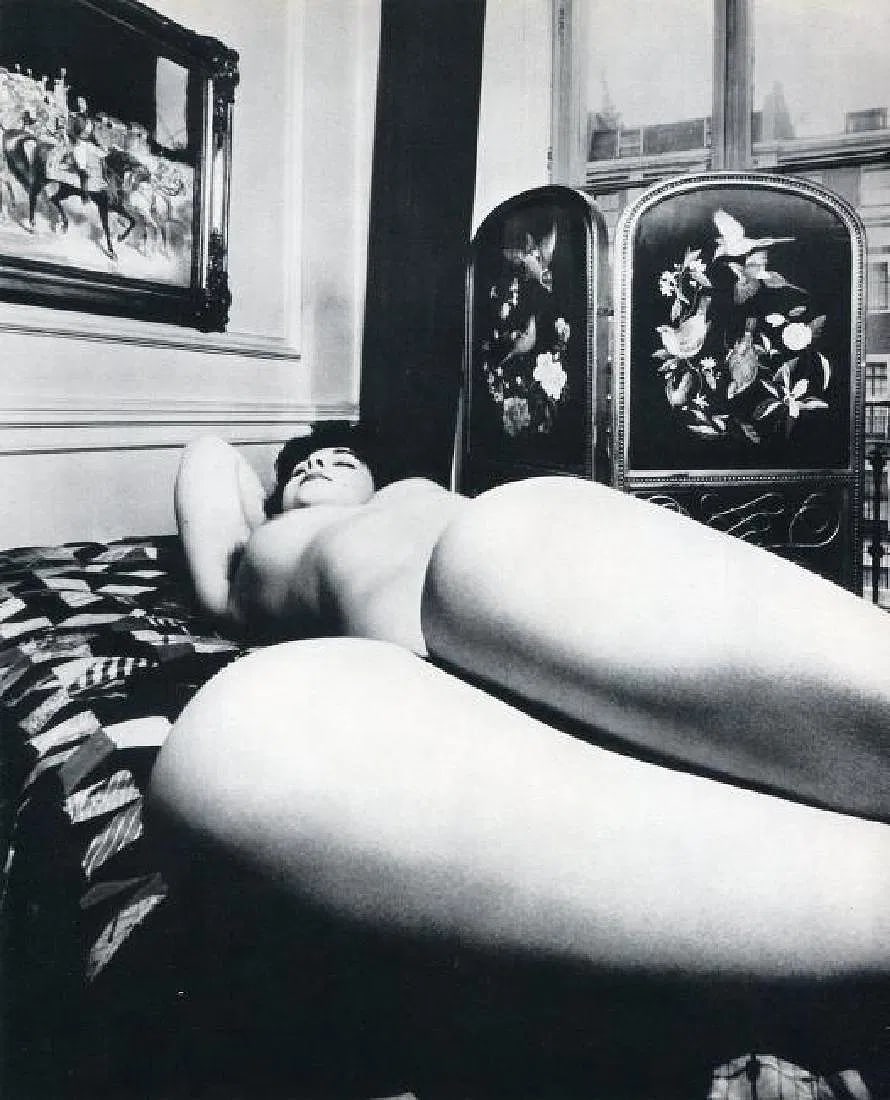 Bill Brandt - Distorted Nude: Vintage Sheet-fed Gravure. Part of his iconic lens distortion series. Image size: approx. 8.5" x 11.5"., Mounted to archival board