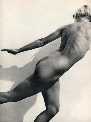 Maurice P. Verneuil - Nude: Vintage Sheet-fed Gravure. Soft-focus pictorialist figure study. Image size: approx. 8" x 10.5"., Mounted to archival board