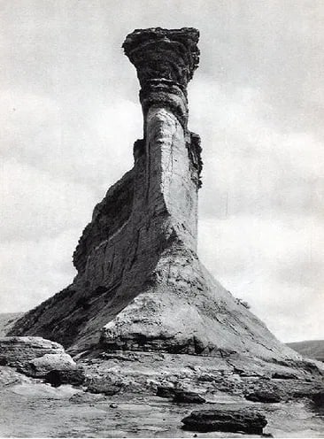 Federico Kohlmann - Punta Delgada: Vintage Sheet-fed Gravure. Coastal architectural study. Image size: approx. 8" x 11"., Mounted to archival board