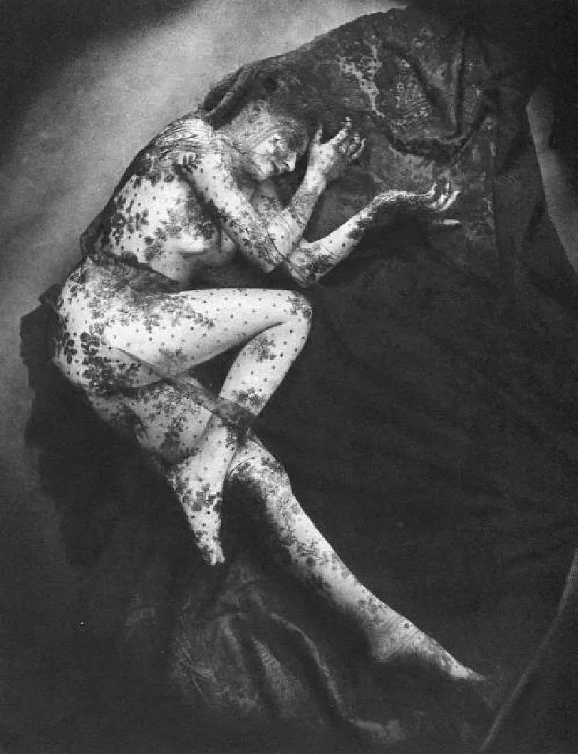 Peter Martin - Lace: Vintage Sheet-fed Gravure. Study of light and textural transparency. Image size: approx. 8" x 10"., Mounted to archival board