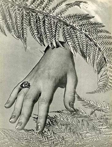 J. Somerset Murray - Hand - Solarized: Vintage Sheet-fed Gravure. Avant-garde surrealist experiment. Image size: approx. 8.5" x 11"., Mounted to archival board