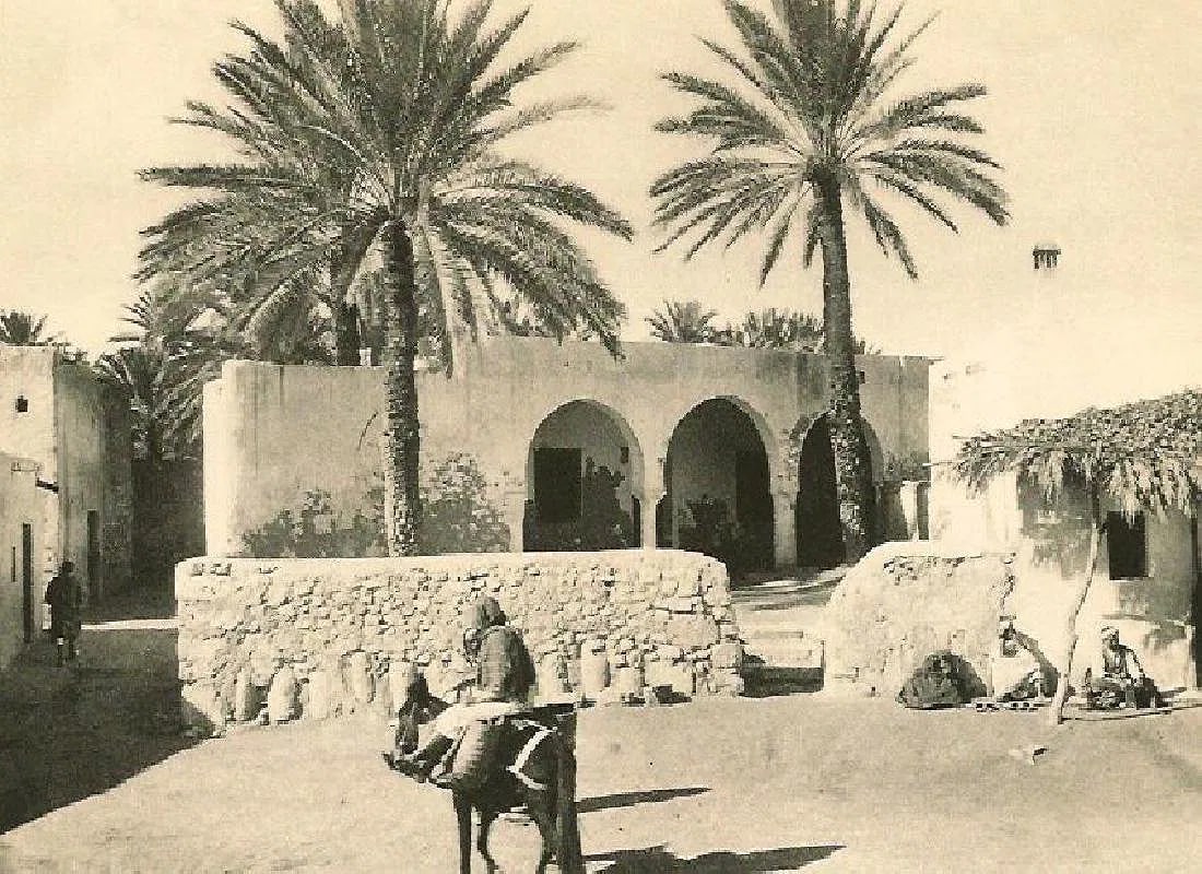 E. Stephens - House In Chenini: Vintage Sheet-fed Gravure. Tunisian architectural study. Image size: approx. 8" x 10"., Mounted to archival board