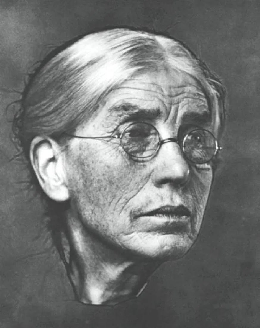 J. Somerset Murray - Mrs Somerset Murray - Solarized: Vintage Sheet-fed Gravure. Avant-garde darkroom portrait. Image size: approx. 8.5" x 11"., Mounted to archival board