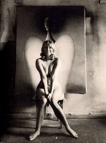 Karin Szekessy - Seated Nude: Vintage Sheet-fed Gravure. Soft, artistic study of repose. Image size: approx. 9" x 11.5"., Mounted to archival board