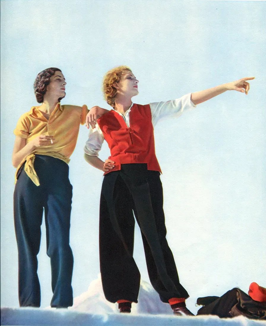 Hoyningen-Huene - Fashion: Vintage Sheet-fed Gravure. Iconic 1930s chic fashion study. Image size: approx. 8" x 10"., Mounted to archival board