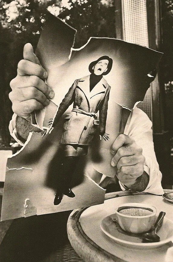 Sieff, Jeanloup - Pierre Andre Boutang: Vintage Sheet-fed Gravure. High-contrast character-driven portrait. Image size: approx. 8.5" x 11"., Mounted to archival board