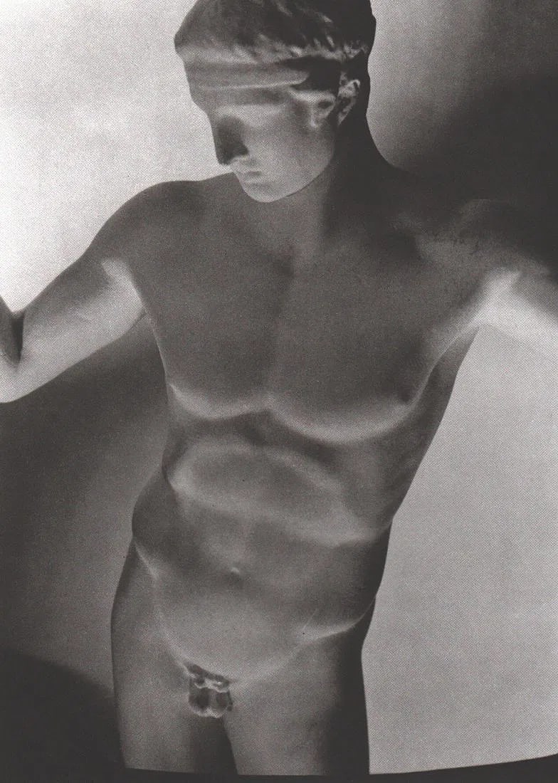 Horst - Greek Statue, Paris 1932: Vintage Sheet-fed Gravure printed in Tokyo. Elegant sculptural study. Image size: approx. 9" x 12"., Mounted to archival board