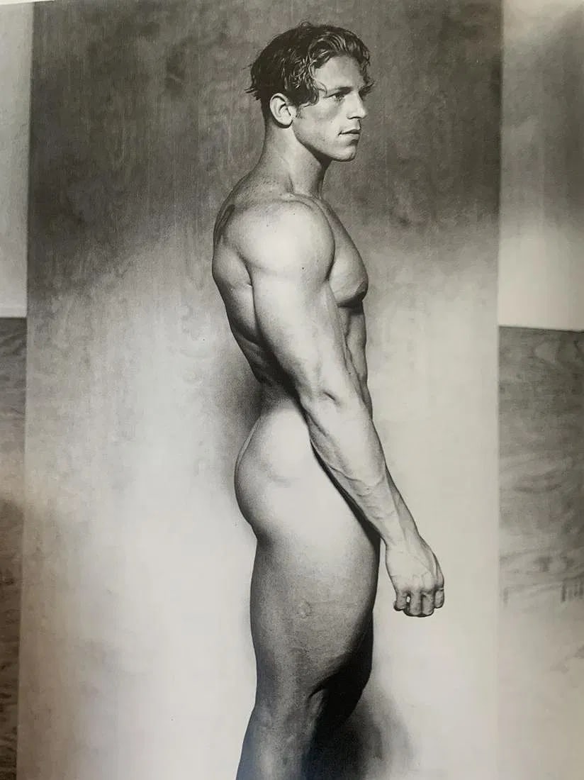 Blake Little - Male Nude, Photo-Litho: Blake Little, Male Nude, Photo-litho, Printed circa later 20th c., 6" x 4 3/4", Mounted to archival board