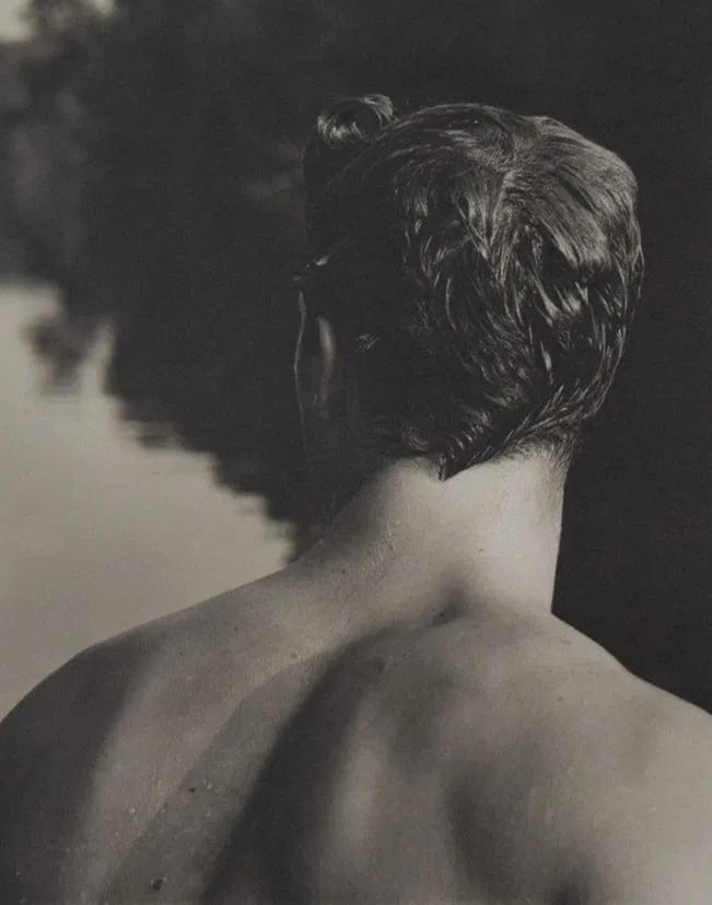Bruce Weber - Rob, St. Regis River, 1989: BRUCE WEBER (b. 1946), Rob, St. Regis River, 1989, Sheet-fed gravure c. 1990, Printed in United States of America, 9 3/8" x 7 1/4", Mounted to archival board