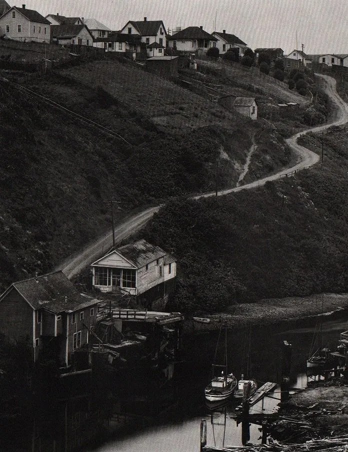 Edward Weston - Albion - California, 1937: Vintage Sheet-fed Gravure. Modernist landscape documentation of the American West. Image size: approx. 7.5" x 9.5"., Mounted to archival board