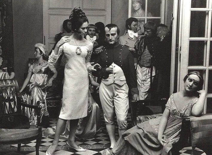 William Klein - Musee Grevin: Vintage Sheet-fed Gravure. A distorted view of the Paris wax museum. Image size: approx. 8.5" x 11"., Mounted to archival board