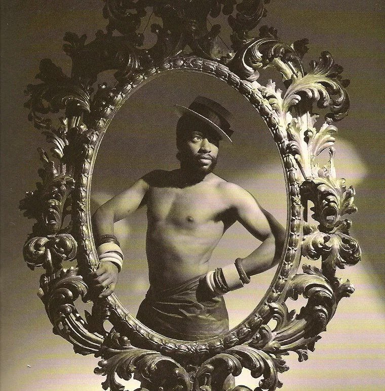 Horst - Patrick Kelly: Vintage Sheet-fed Gravure. A sophisticated fashion designer portrait. Image size: approx. 9" x 12"., Mounted to archival board