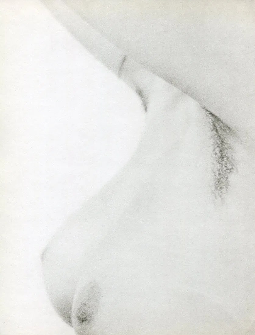 Frederic Barzilay - Breasts (Nude): Vintage Sheet-fed Gravure. Minimalist and abstract fragment study. Image size: approx. 8" x 10.5"., Mounted to archival board