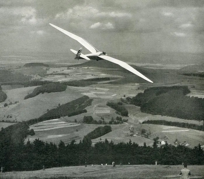 Alex Stocker - Wasserkuppe Mountain: Vintage Sheet-fed Gravure. Dramatic mountain landscape. Image size: approx. 8" x 11"., Mounted to archival board