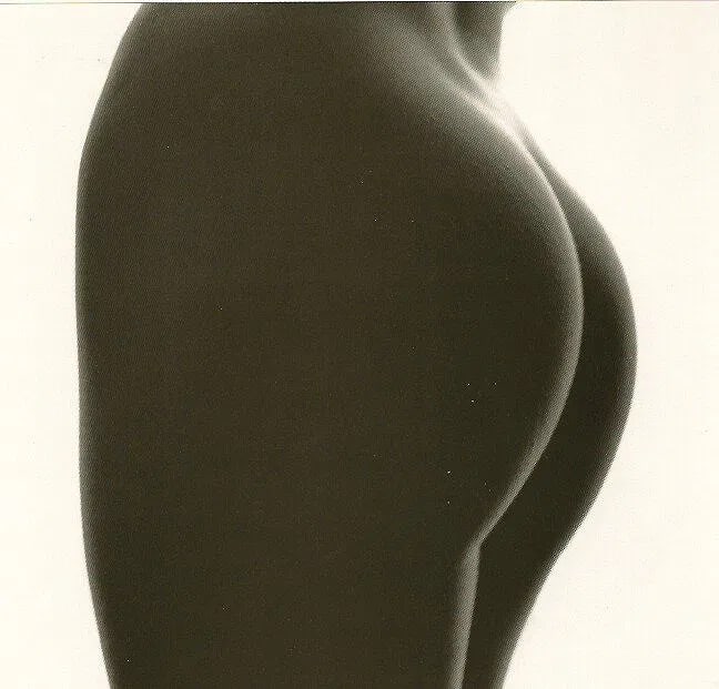 Lewis, Herve - Derriere (Nude): Vintage Sheet-fed Gravure. Part of a series focused on light play and physical anatomy. Image size: approx. 9" x 12"., Mounted to archival board