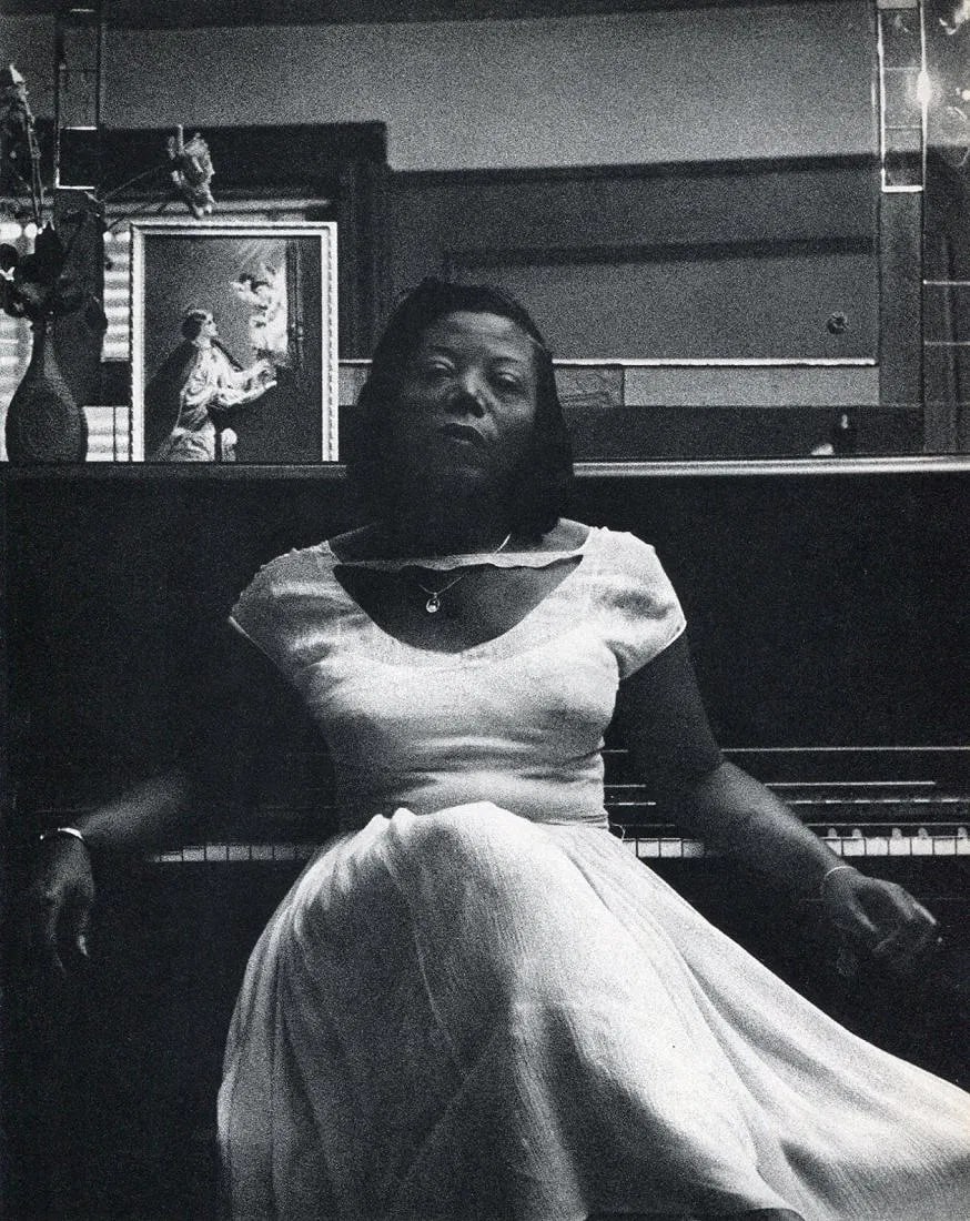 Stock, Dennis - Mary Lou Williams: Vintage Sheet-fed Gravure. An intimate portrait of the "First Lady of Jazz." Image size: approx. 8" x 10.5"., Mounted to archival board