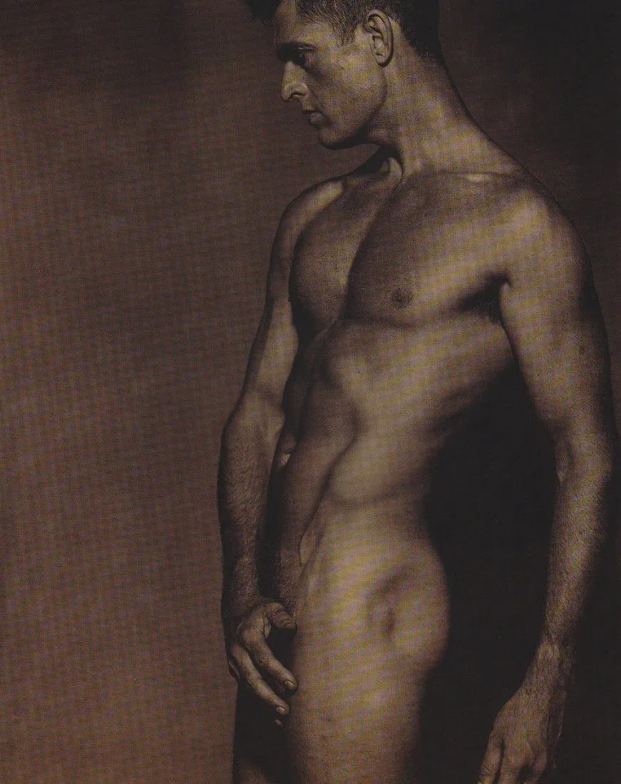 Karl Lagerfeld - Rupert Everett: Sheet-fed Gravure. A high-fashion celebrity portrait by the legendary designer/photographer. Image size: approx. 8.5" x 11"., Mounted to archival board